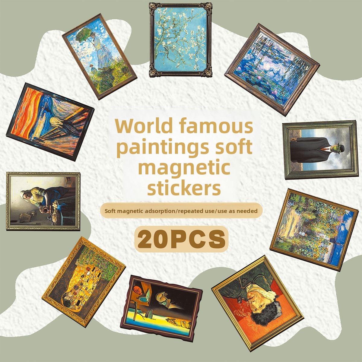 Cosplay Prop Paint - 20 Pezzi Magneti Decorativi Classici per