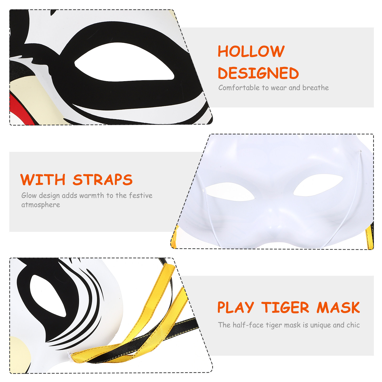 Maschera da tigre a mezza facc - Easy Cosplay Prop recensione e prezzo